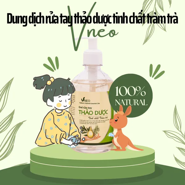 Gel rửa tay thảo dược Tinh chất Tràm Trà