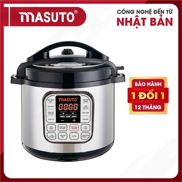 Nồi áp suất điện đa năng Masuto 7in1 công nghệ Nhật Bản - Màn hình điều khiển Tiếng Việt - Dung tích 6 lít - LG-06A
