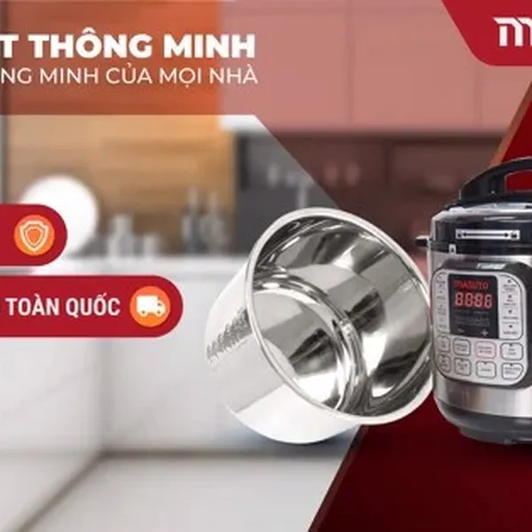 Nồi áp suất điện đa năng Masuto 7in1 công nghệ Nhật Bản - Màn hình điều khiển Tiếng Việt - Dung tích 6 lít - LG-06A