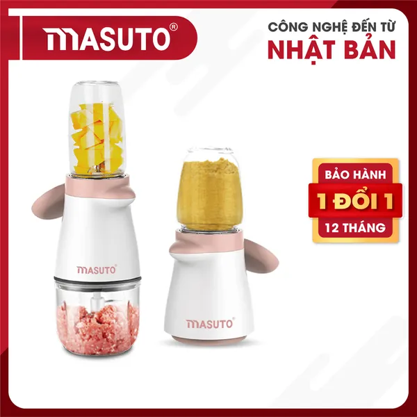 Máy xay ăn dặm 2 đầu ( 3 cối thủy tinh) Masuto MS-Baby23