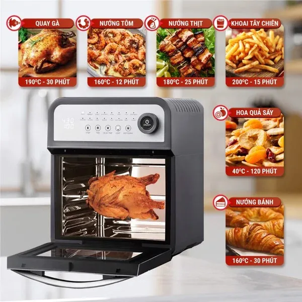Nồi chiên không dầu Masuto MS-Pro12 phiên bản mới nhất năm 2023