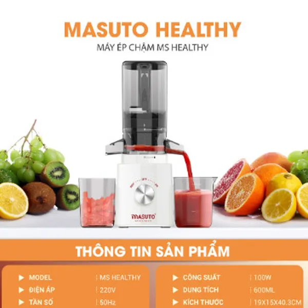 MÁY ÉP CHẬM MASUTO MS HEALTHY | “Heathy & Fashion