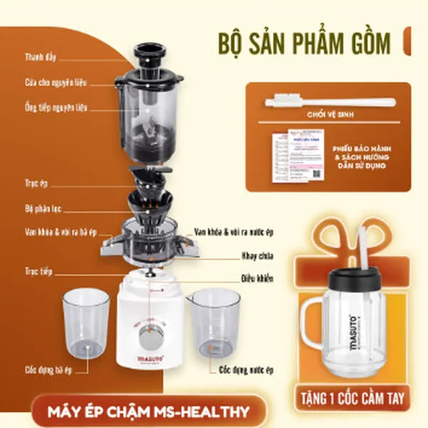 MÁY ÉP CHẬM MASUTO MS HEALTHY | “Heathy & Fashion