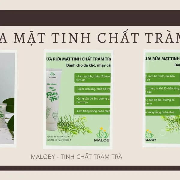 SỮA RỬA MẶT TINH CHẤT TRÀM TRÀ MALOBY
