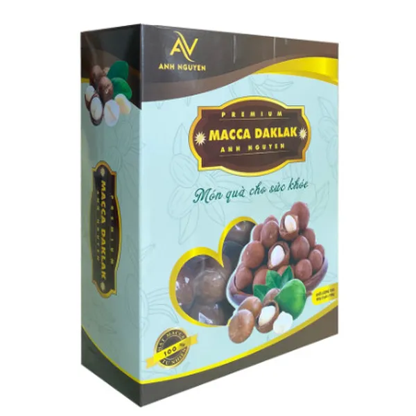 Hạt Macca Daklak size VIP - Hộp 500gram ( gồm 5 gói nhỏ 100gram ) 