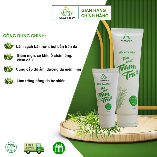 SỮA RỬA MẶT TINH CHẤT TRÀM TRÀ MALOBY