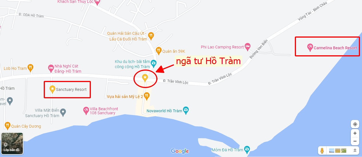 hải sản ngã tư Hồ Tràm