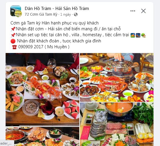 mua hải sản ở Hồ Tràm