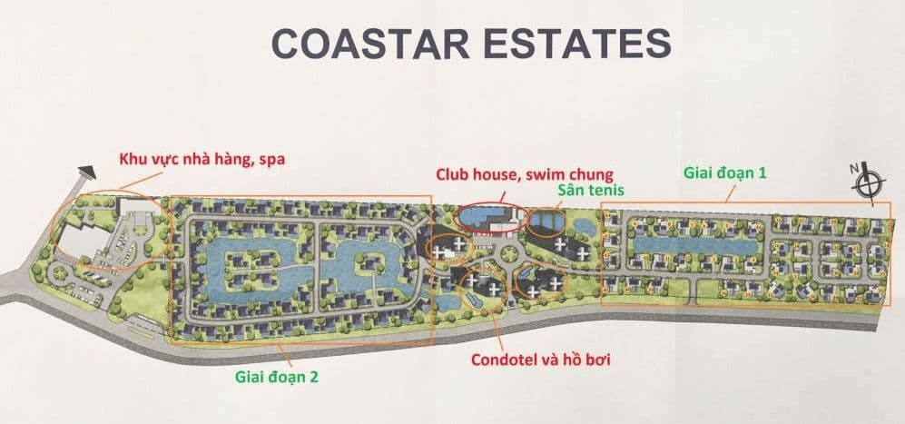 Phối cảnh toàn bộ các giai đoạn của Coastar Estates Phối cảnh toàn bộ các giai đoạn của Coastar Estates