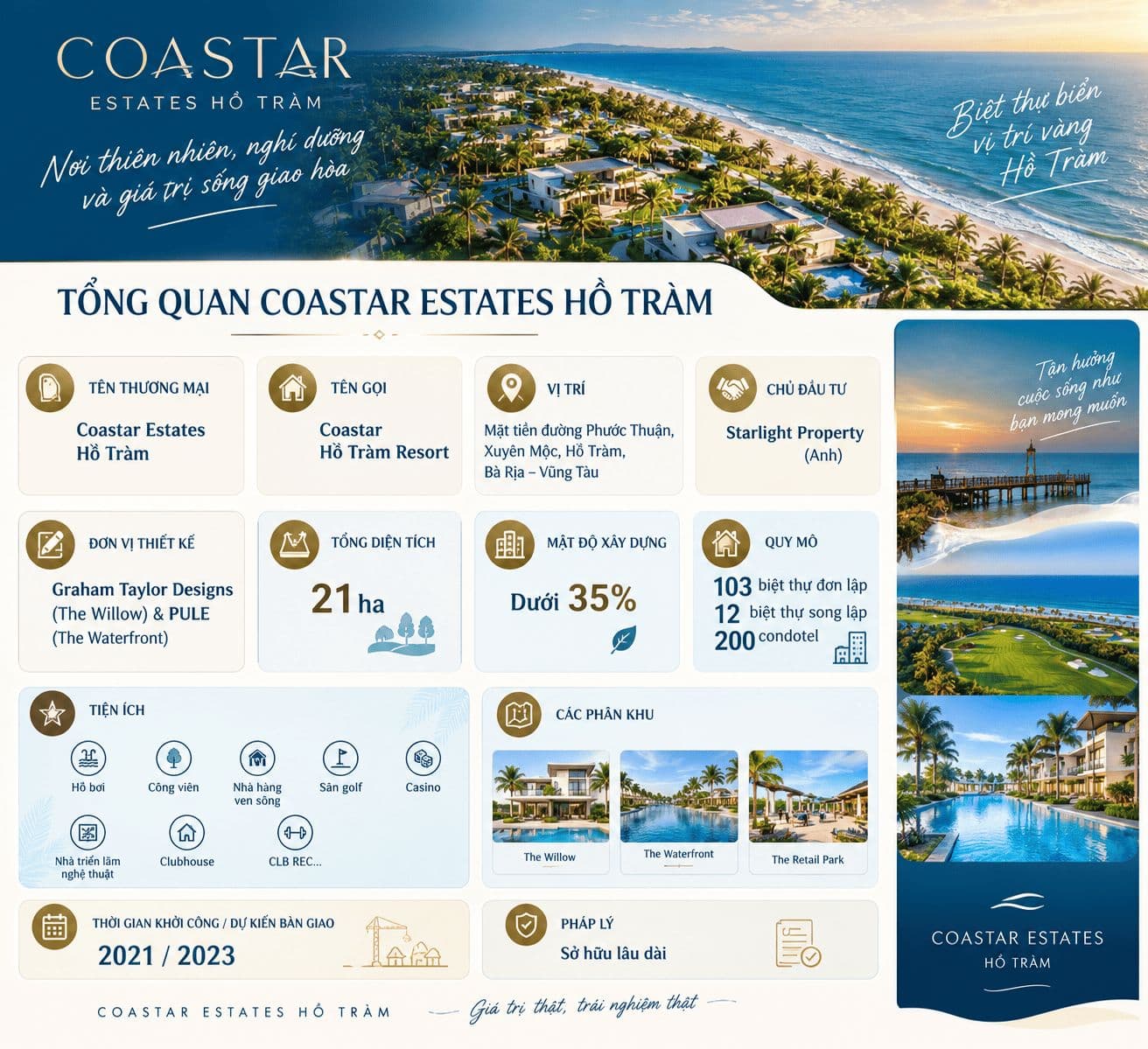 Tổng quan dự án Coastar Estates Hồ Tràm Tổng quan dự án Coastar Estates Hồ Tràm