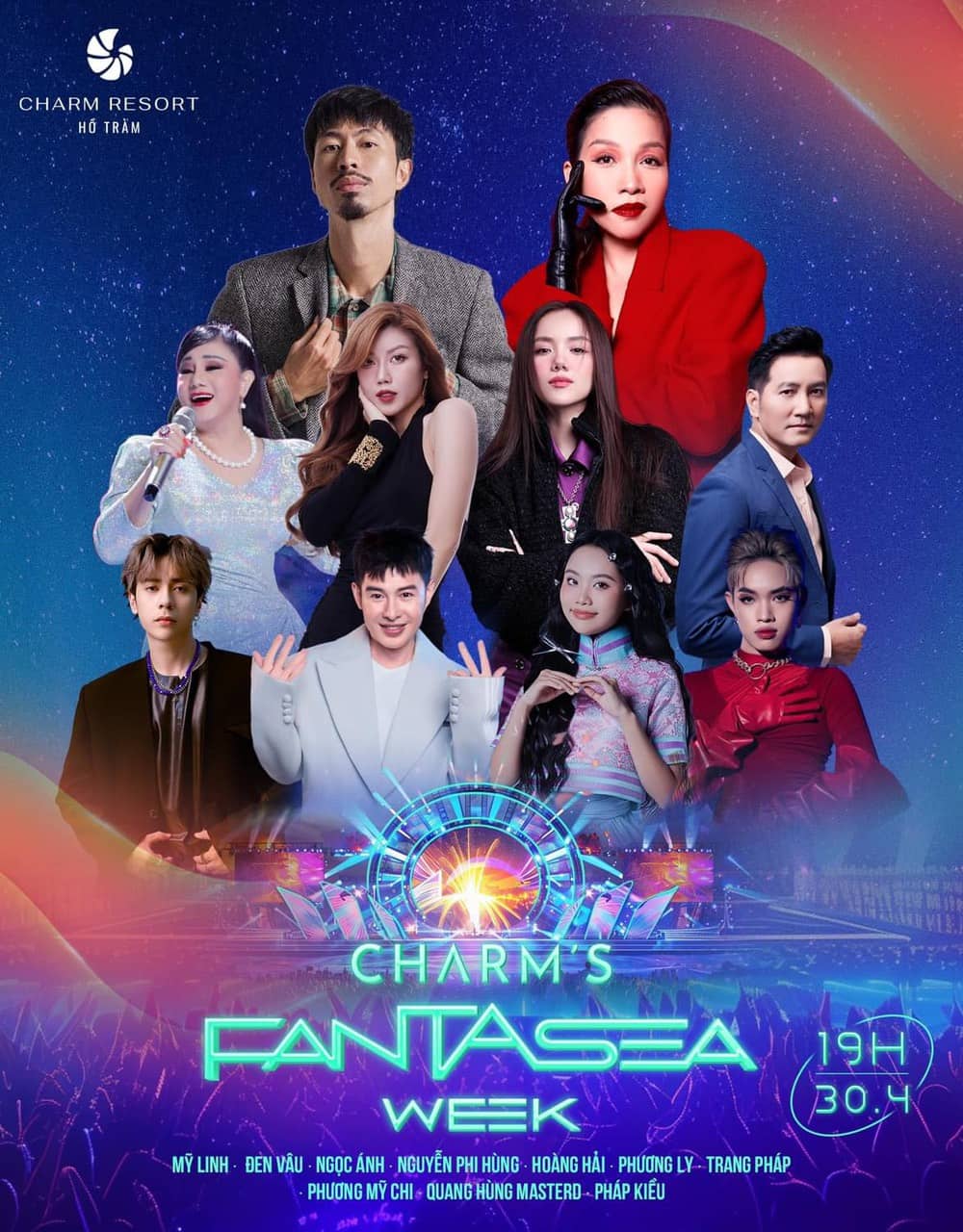 Charm Fantasea 2024 Hồ Tràm quy tụ nhiều ca sĩ tên tuổi Charm Fantasea 2024 Hồ Tràm quy tụ nhiều ca sĩ tên tuổi
