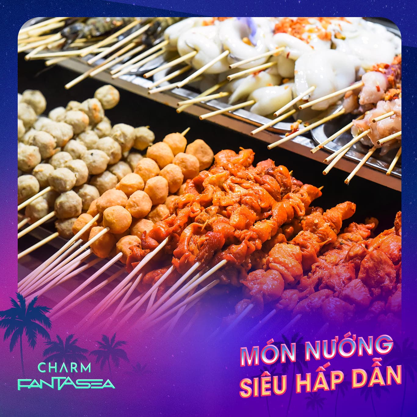 Phố ẩm thực Charm Fantasea 2024 hứa hẹn thực khách với các món nướng thơm lừng, ngon tuyệt Phố ẩm thực Charm Fantasea 2024 hứa hẹn thực khách với các món nướng thơm lừng, ngon tuyệt