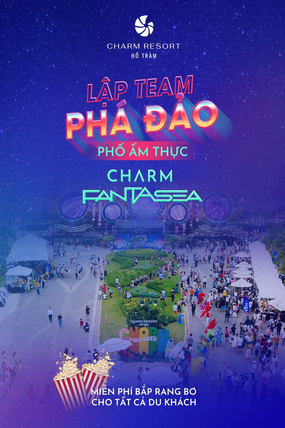Kính mời quý du khách đến xem đại nhạc hội và phá đảo phố ẩm thực Charm Fantasea 2024 Kính mời quý du khách đến xem đại nhạc hội và phá đảo phố ẩm thực Charm Fantasea 2024
