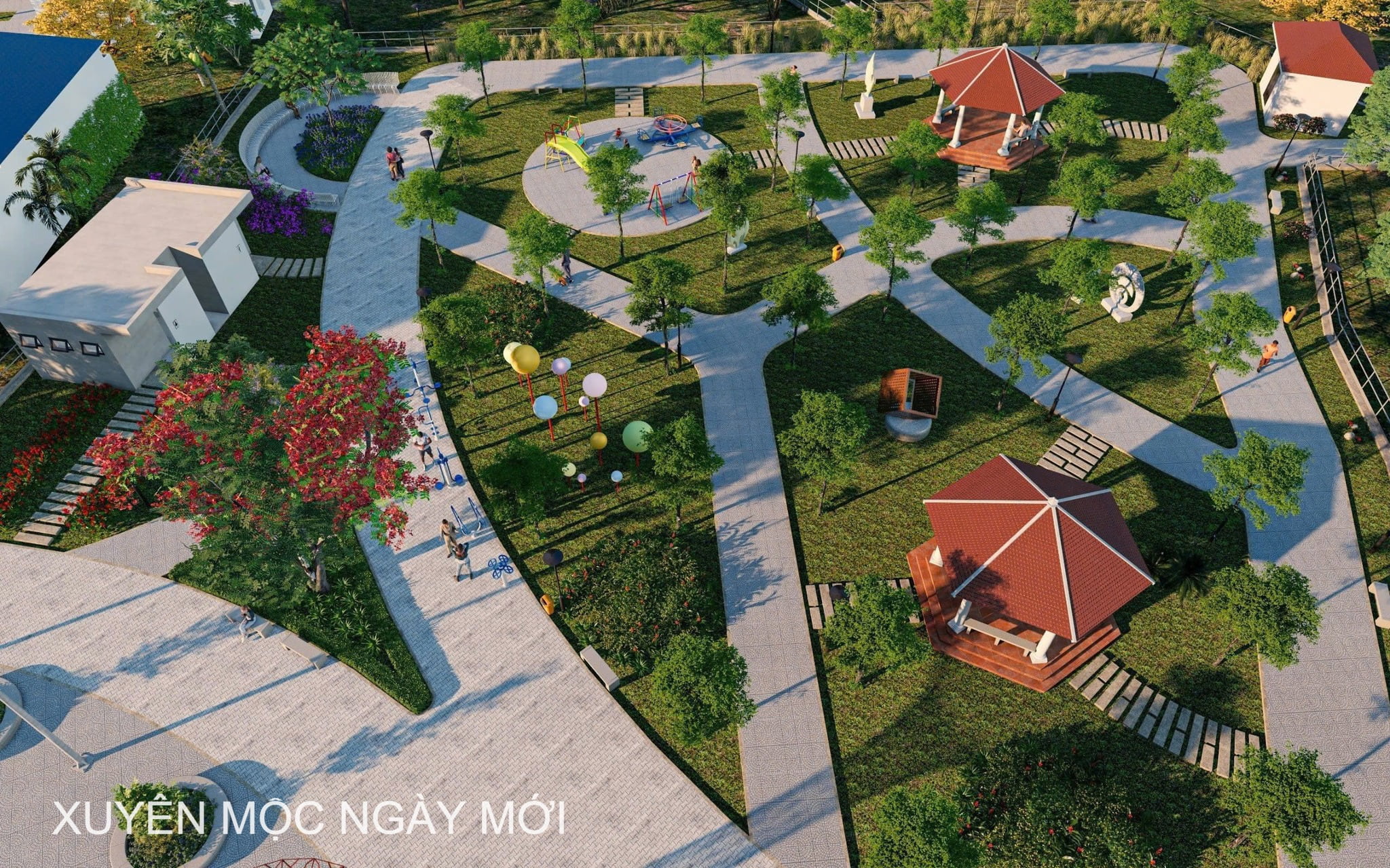 Phối cảnh dự án trồng cây xanh tại công viên thị trấn Phước Bửu - Hình 2 Phối cảnh dự án trồng cây xanh tại công viên thị trấn Phước Bửu - Hình 2