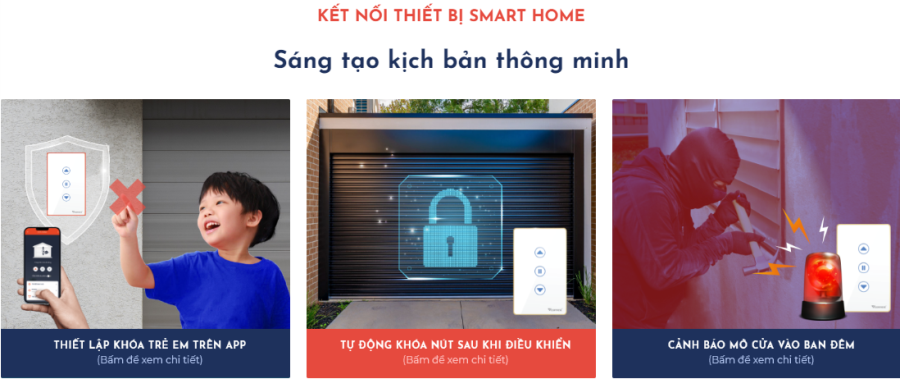 Công tắc cửa cuốn thông minh Vconnex