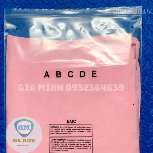 Túi Zip chỉ trắng đựng quần áo