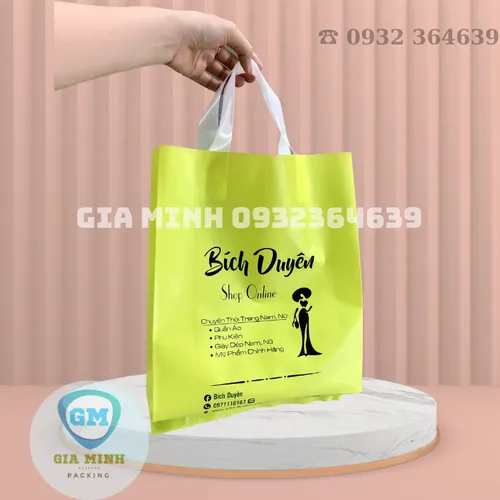 Túi ép quai kiểu đứng PE bóng dẻo