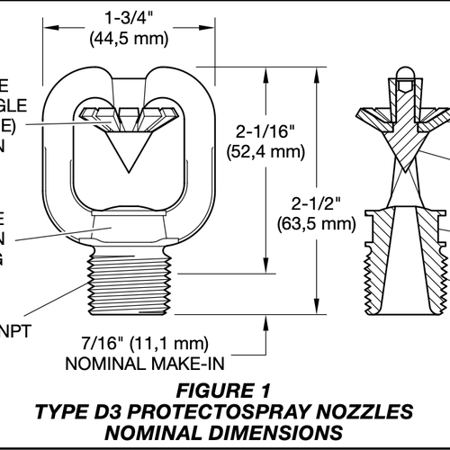 Đầu Phun Hở Định Hướng Tyco D3 Protectospray DN15