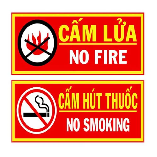 Bảng cấm lửa cấm hút thuốc