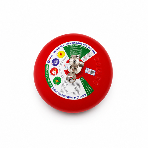 Bình Cầu Chữa Cháy Tự Động Bột ABC 6Kg Bộ Quốc Phòng 83MEC/ABC/TĐ6KG
