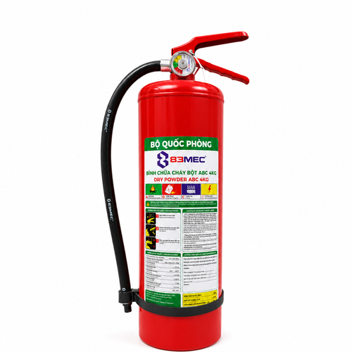 Bình Chữa Cháy Bột ABC 4Kg Bộ Quốc Phòng 83MEC/ABC/4KG