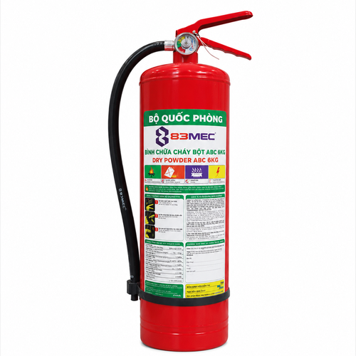 Bình Chữa Cháy Bột ABC 6Kg Bộ Quốc Phòng 83MEC/ABC/6KG