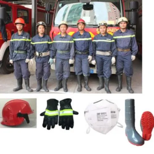 Bộ quần áo chữa cháy 5 món xanh đen (TT56)