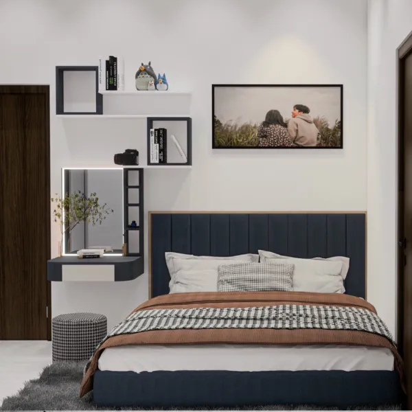 Yomos Queen Wood Bed White 1m6 800A