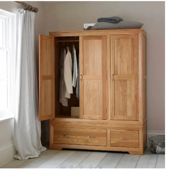Wardrobe Oak 3 Door Bed Room 1400