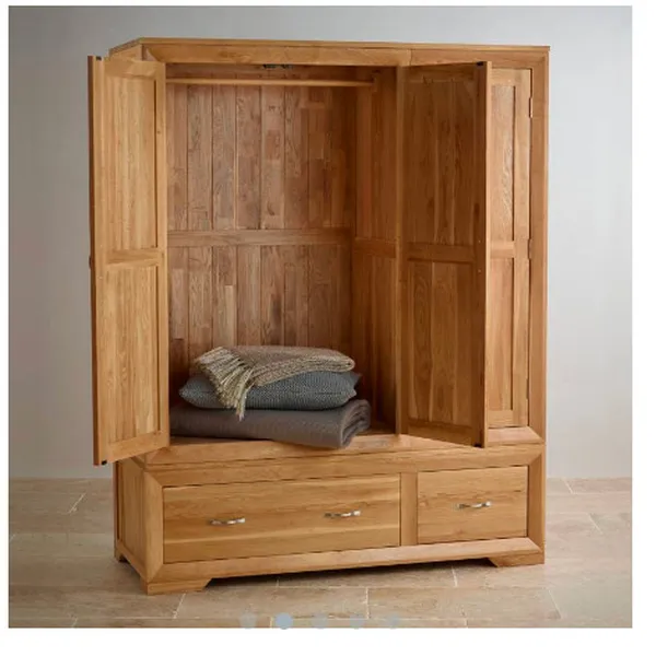 Wardrobe Oak 3 Door Bed Room 1400