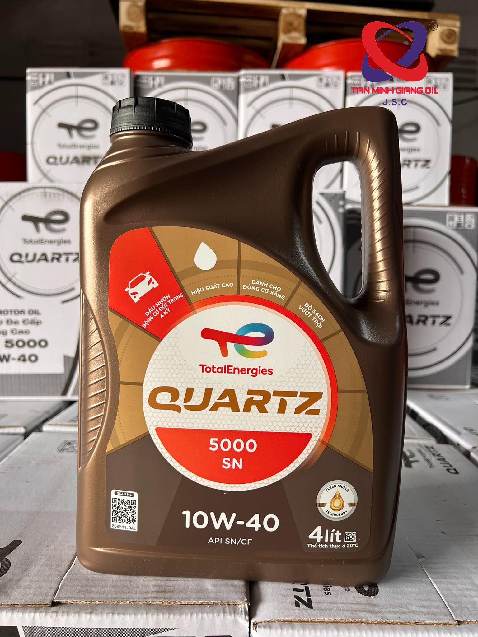 Dầu động cơ ô tô TOTAL QUARTZ 5000 SN 10W40 Dầu động cơ ô tô TOTAL QUARTZ 5000 SN 10W40