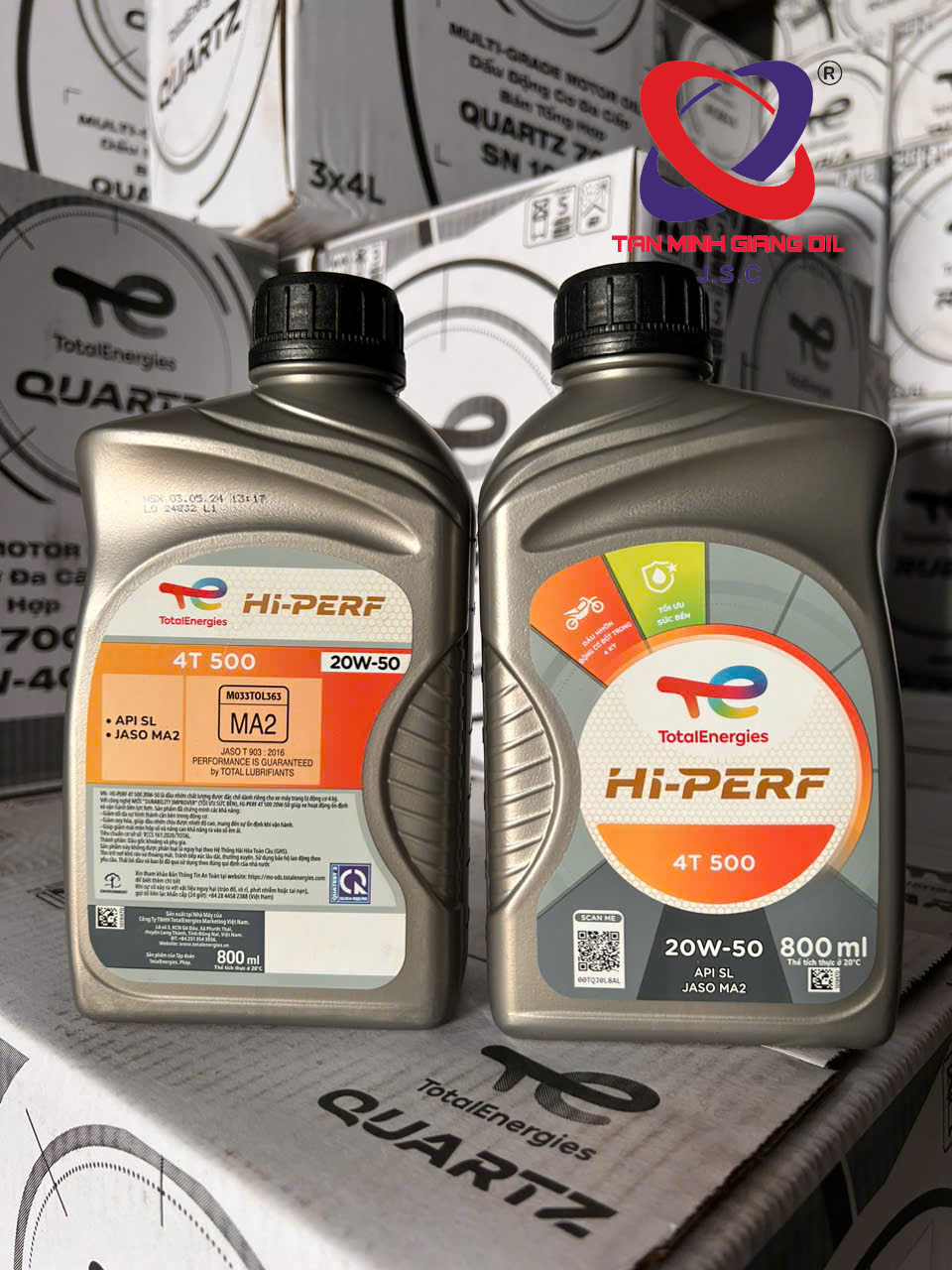 Dầu xe máy TOTAL HI PERF 4T 500 20W50 (SL) bình 800mL Dầu xe máy TOTAL HI PERF 4T 500 20W50 (SL) bình 800mL
