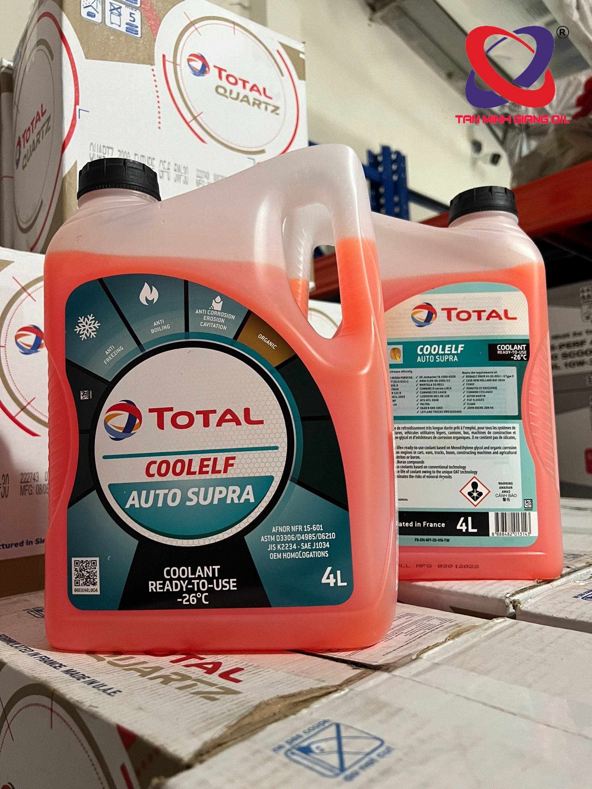Nước làm mát cao cấp TOTAL COOLELF AUTO SUPRA -26°C Nước làm mát cao cấp TOTAL COOLELF AUTO SUPRA -26°C