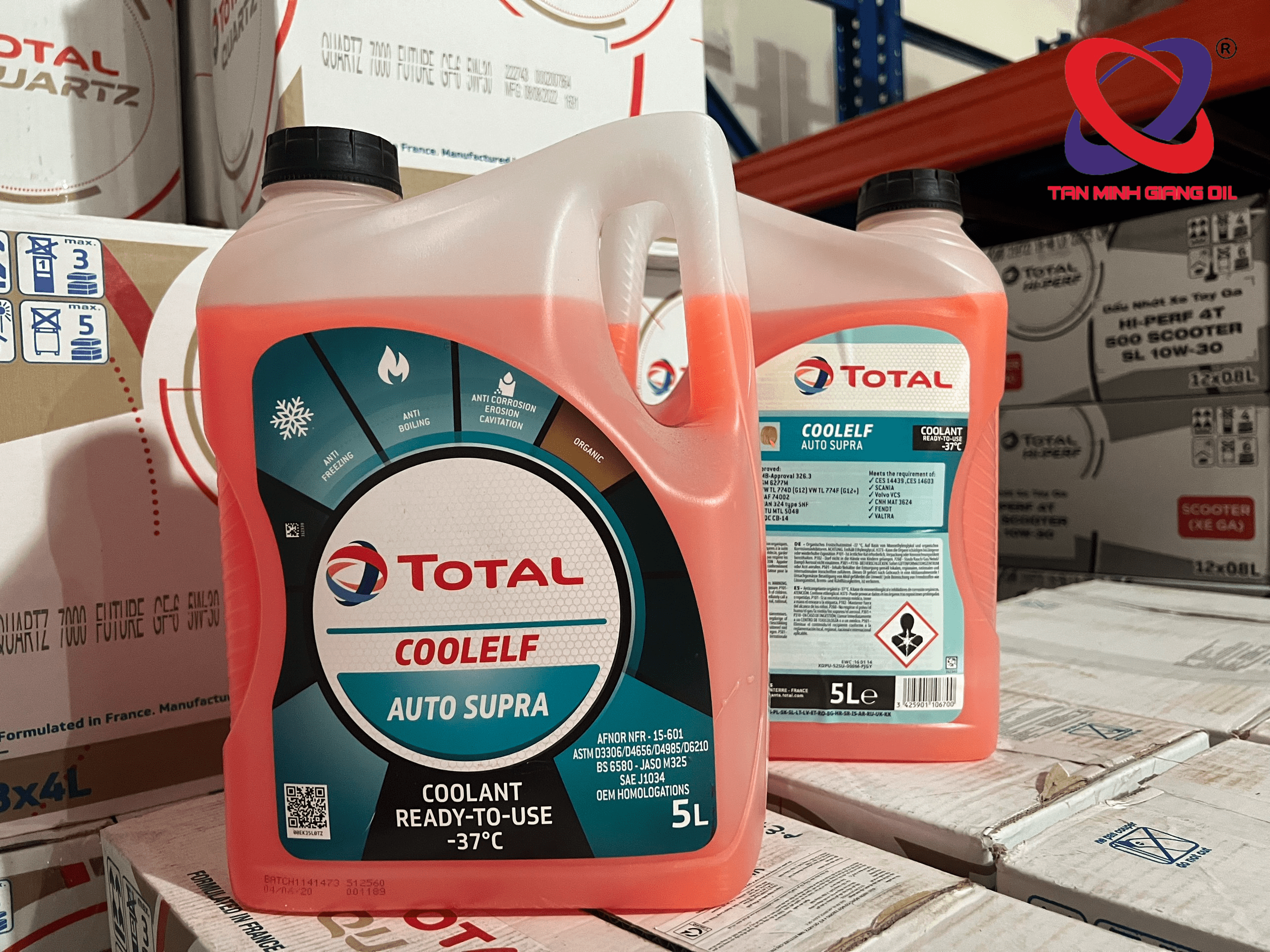 Nước làm mát cao cấp TOTAL COOLELF AUTO SUPRA -37°C Nước làm mát cao cấp TOTAL COOLELF AUTO SUPRA -37°C