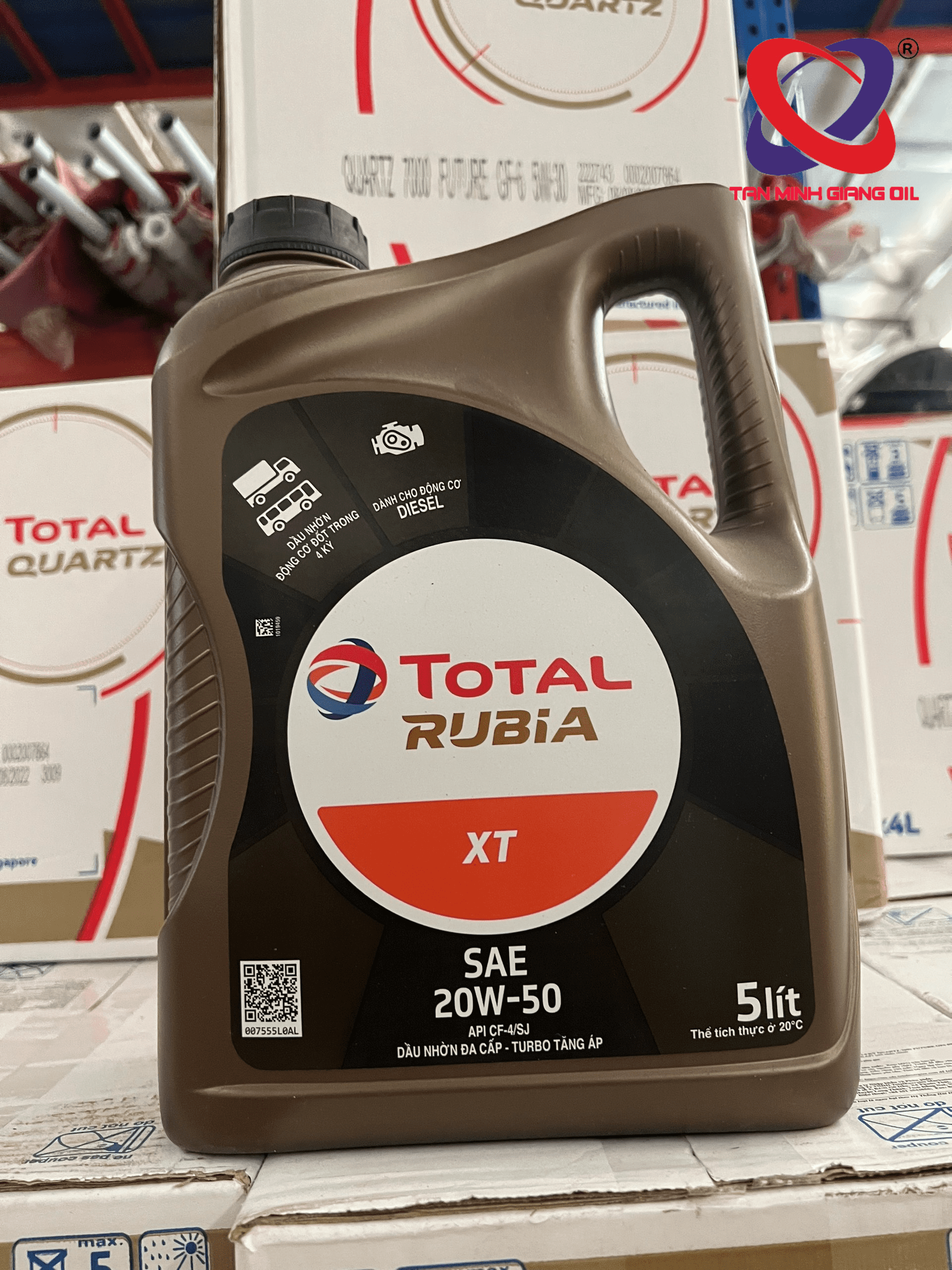 Dầu bôi trơn động cơ Diesel TOTAL RUBIA XT 20W50 Dầu bôi trơn động cơ Diesel TOTAL RUBIA XT  20W50
