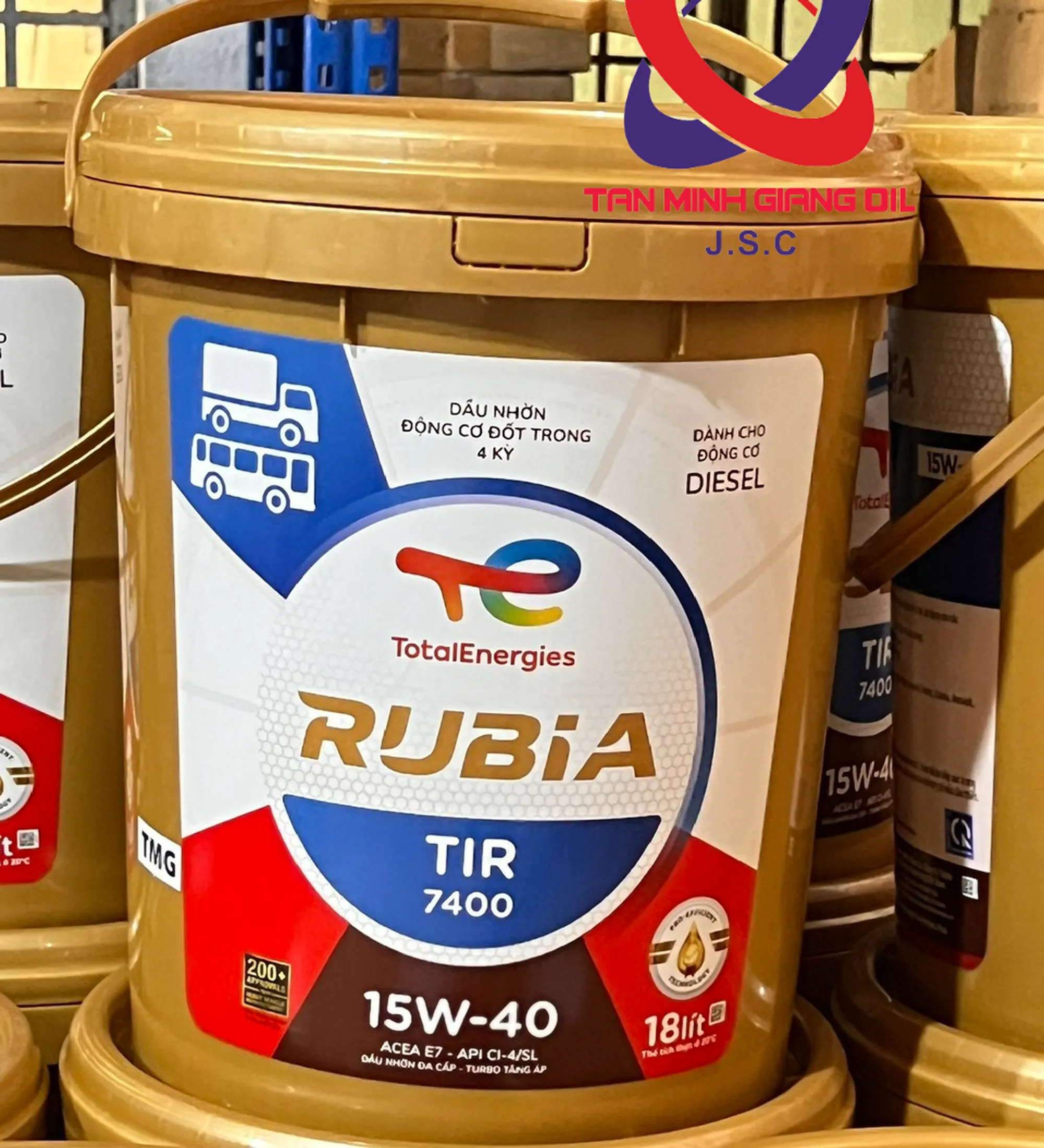 Dầu động cơ Diesel TOTAL RUBIA TIR 7400 15W40