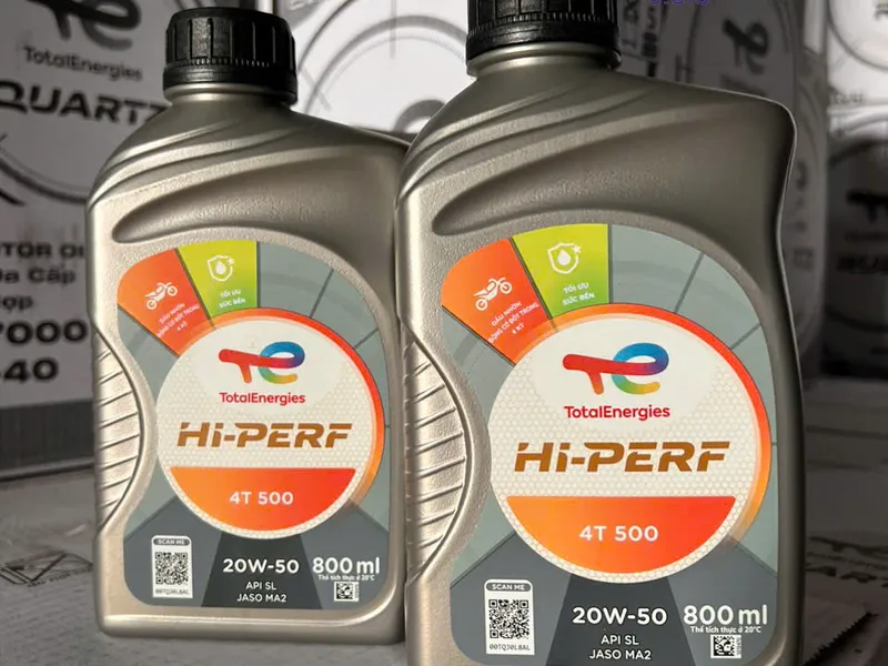 Dầu xe máy TOTAL HI PERF 4T 500 20W50 (SL) bình 800mL