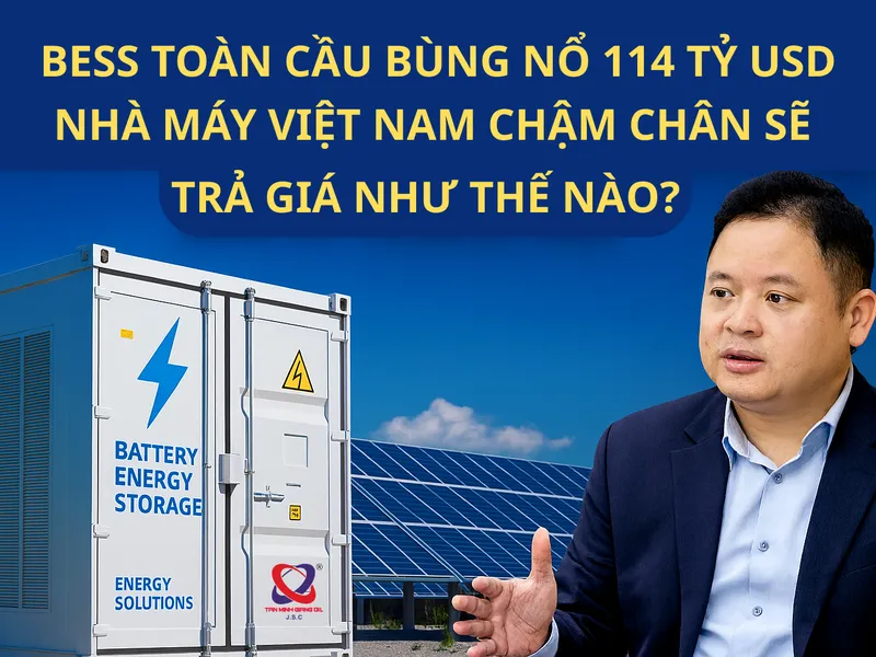 BESS Toàn Cầu Bùng Nổ 114 Tỷ USD – Nhà Máy Việt Chậm Chân Sẽ Trả Giá Như Thế Nào?