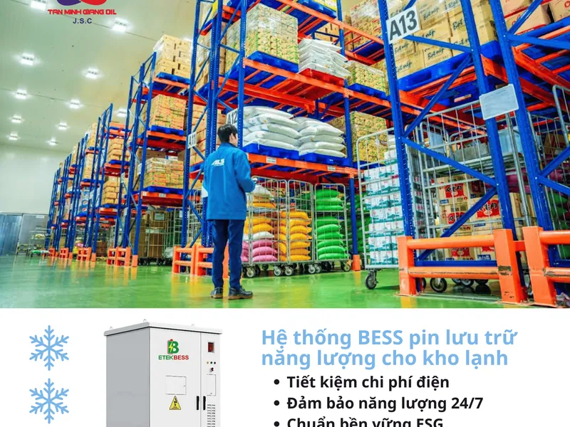 BESS cho Kho Lạnh: Giải Pháp Điện Liên Tục & Tiết Kiệm Chi Phí