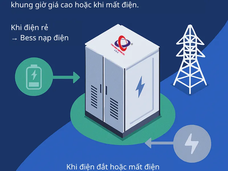 BESS – Giải pháp giúp doanh nghiệp tiết kiệm chi phí điện và ổn định vận hành