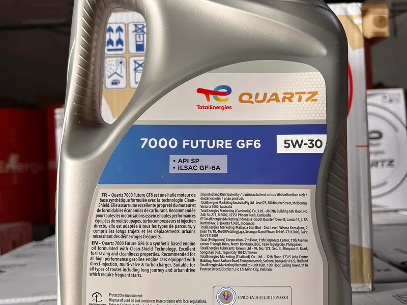 Dầu động cơ ô tô TOTAL QUARTZ 7000 FUTURE GF6 5W30