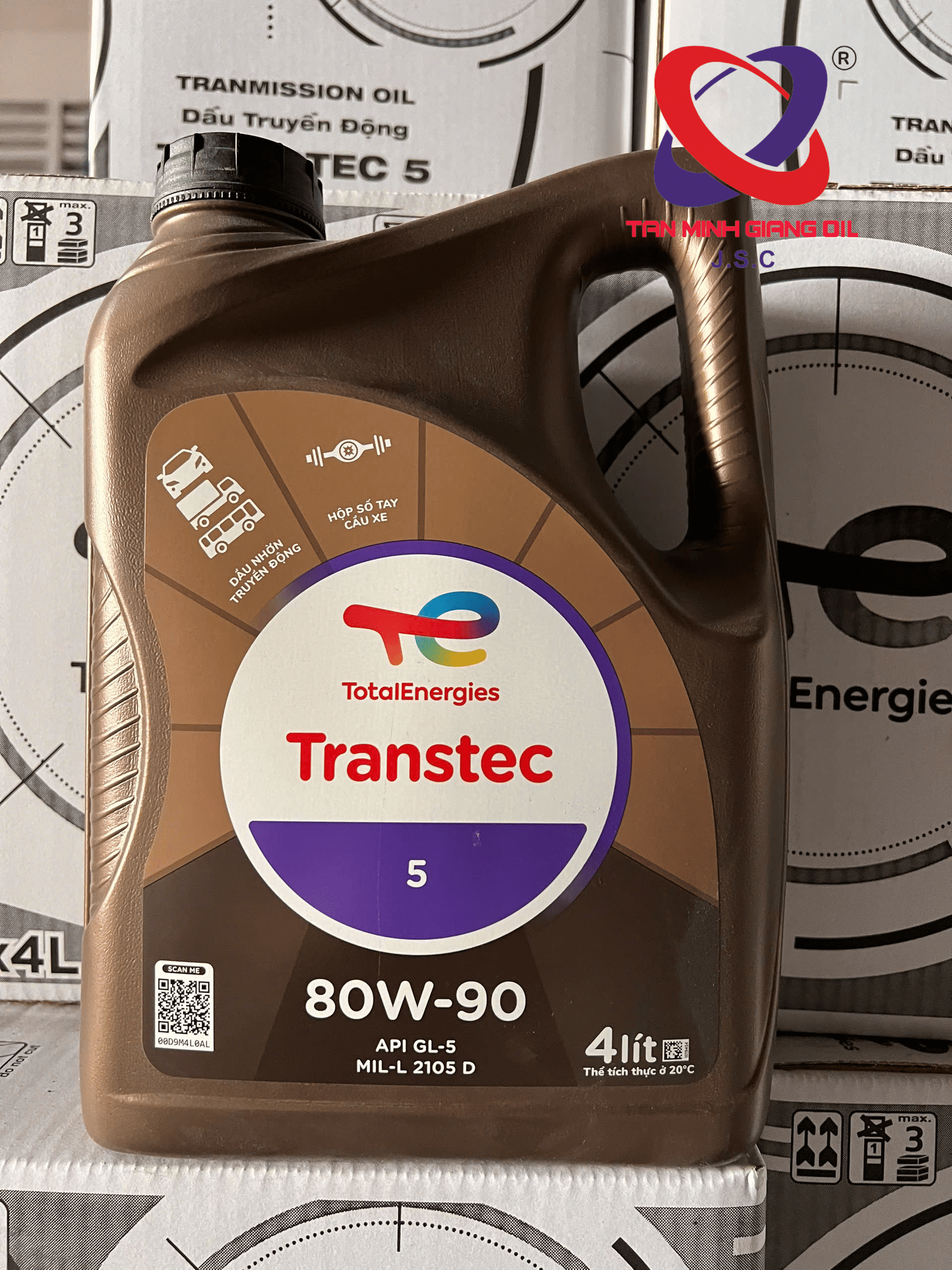 Dầu truyền động TOTAL TRANSTEC 5 80W90 Can 4L Dầu truyền động TOTAL TRANSTEC 5 80W90 Can 4L