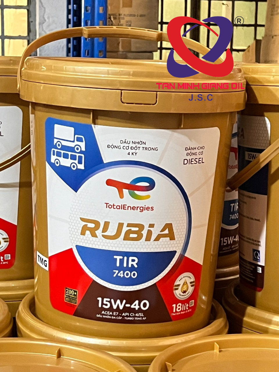Dầu động cơ Diesel TOTAL RUBIA TIR 7400 15W40 Dầu động cơ Diesel TOTAL RUBIA TIR 7400 15W40