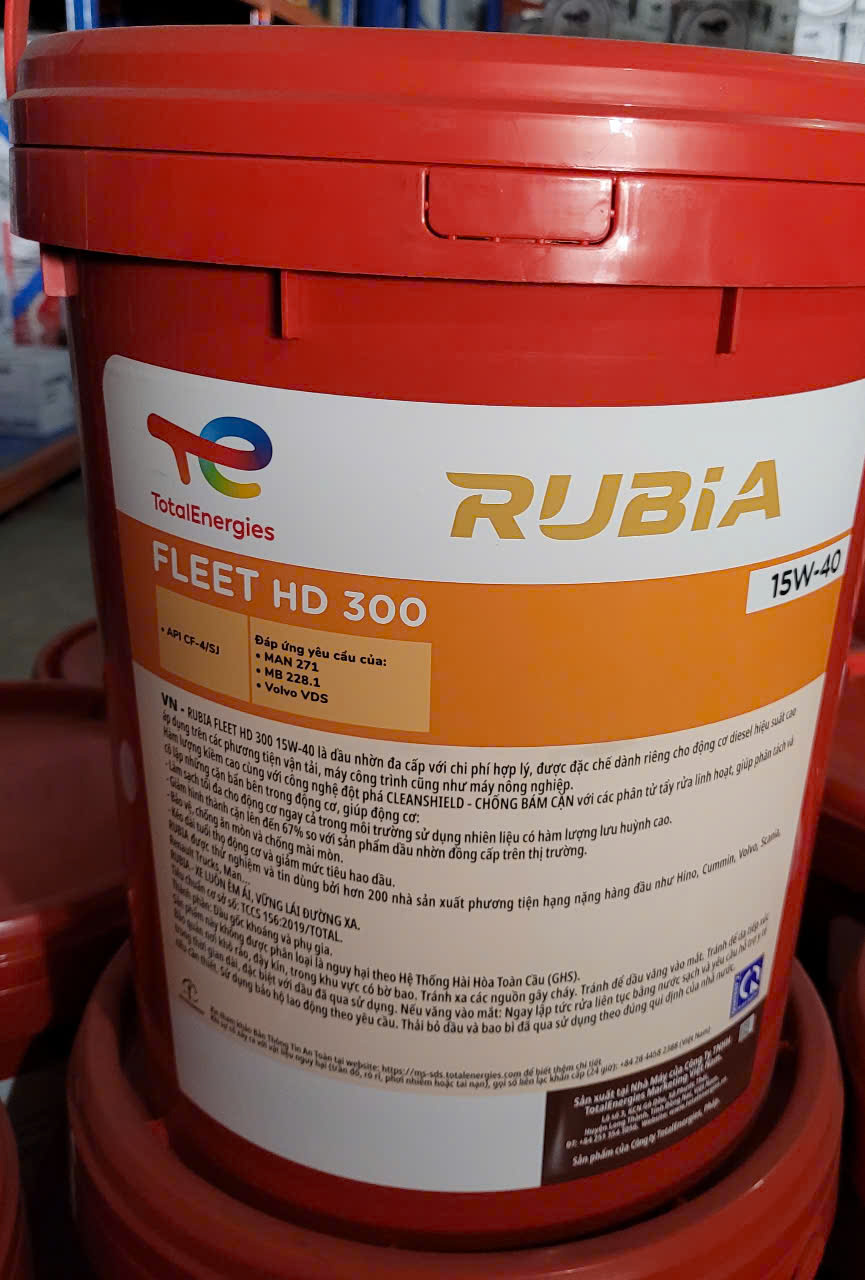 Dầu động cơ Diesel TOTAL RUBIA FLEET HD 300 15W40 20W50 Dầu động cơ Diesel TOTAL RUBIA FLEET HD 300 15W40 20W50
