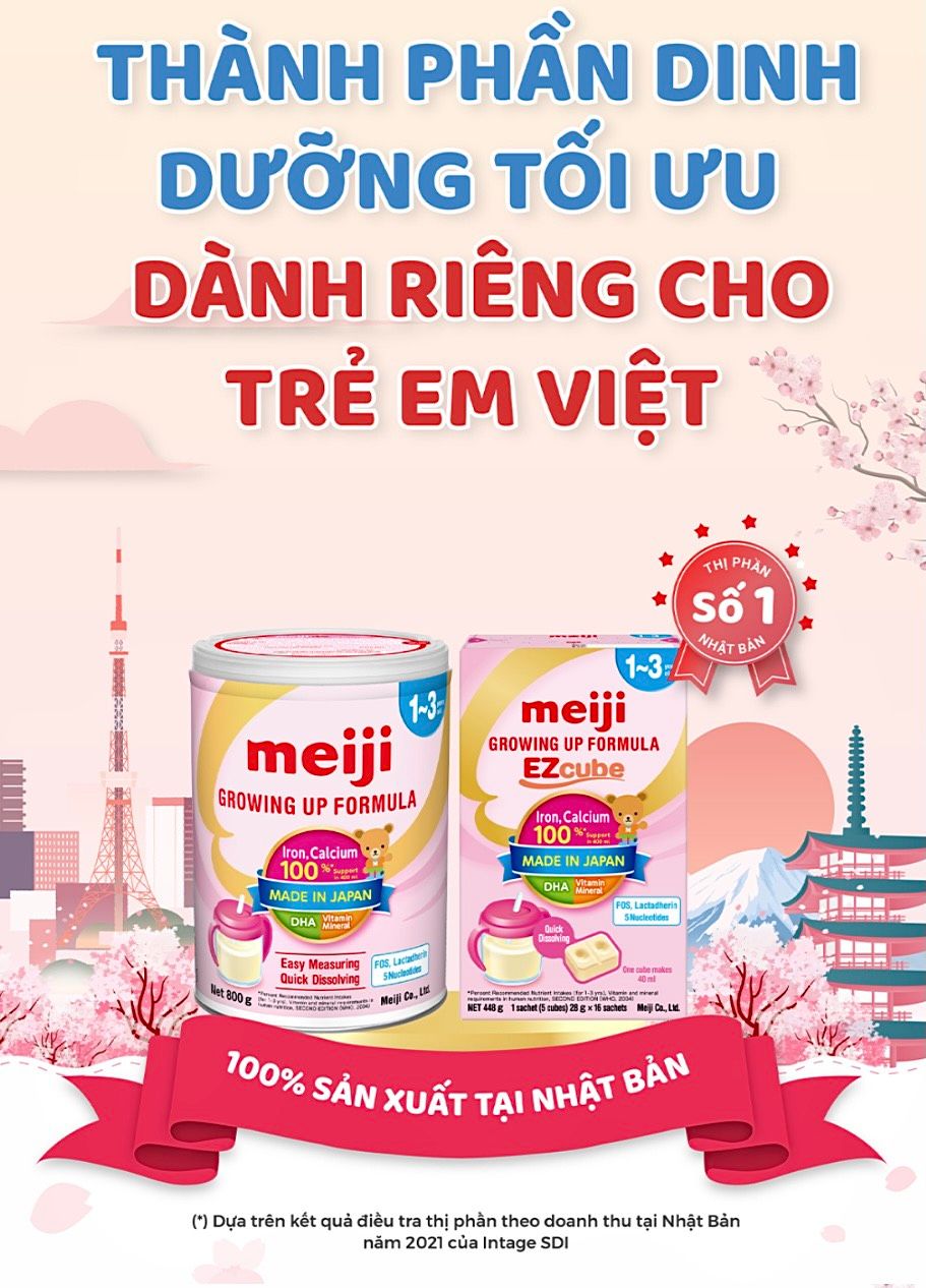 Uống sữa Meiji sẽ giúp bé có chiều cao lý tưởng Uống sữa Meiji sẽ giúp bé có chiều cao lý tưởng
