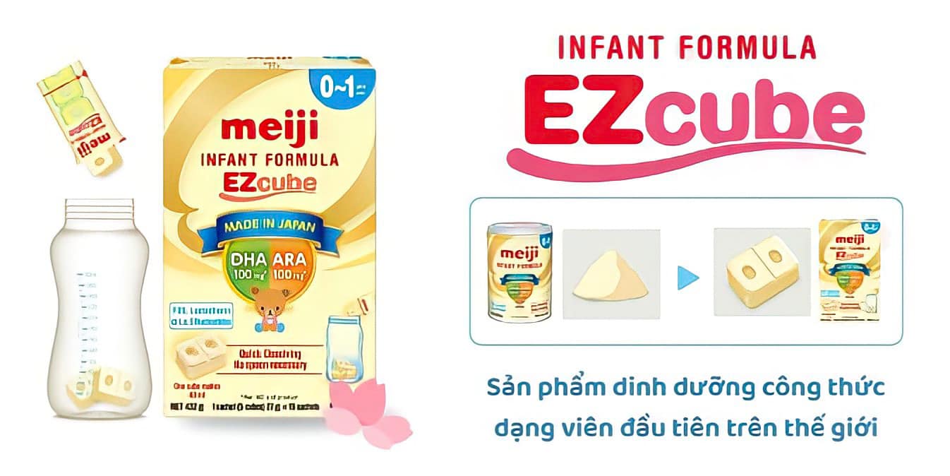 Sữa Meiji với nhiều tác dụng có hương vị nhạt và mát phù hợp với khẩu vị của bé Sữa Meiji với nhiều tác dụng có hương vị nhạt và mát phù hợp với khẩu vị của bé