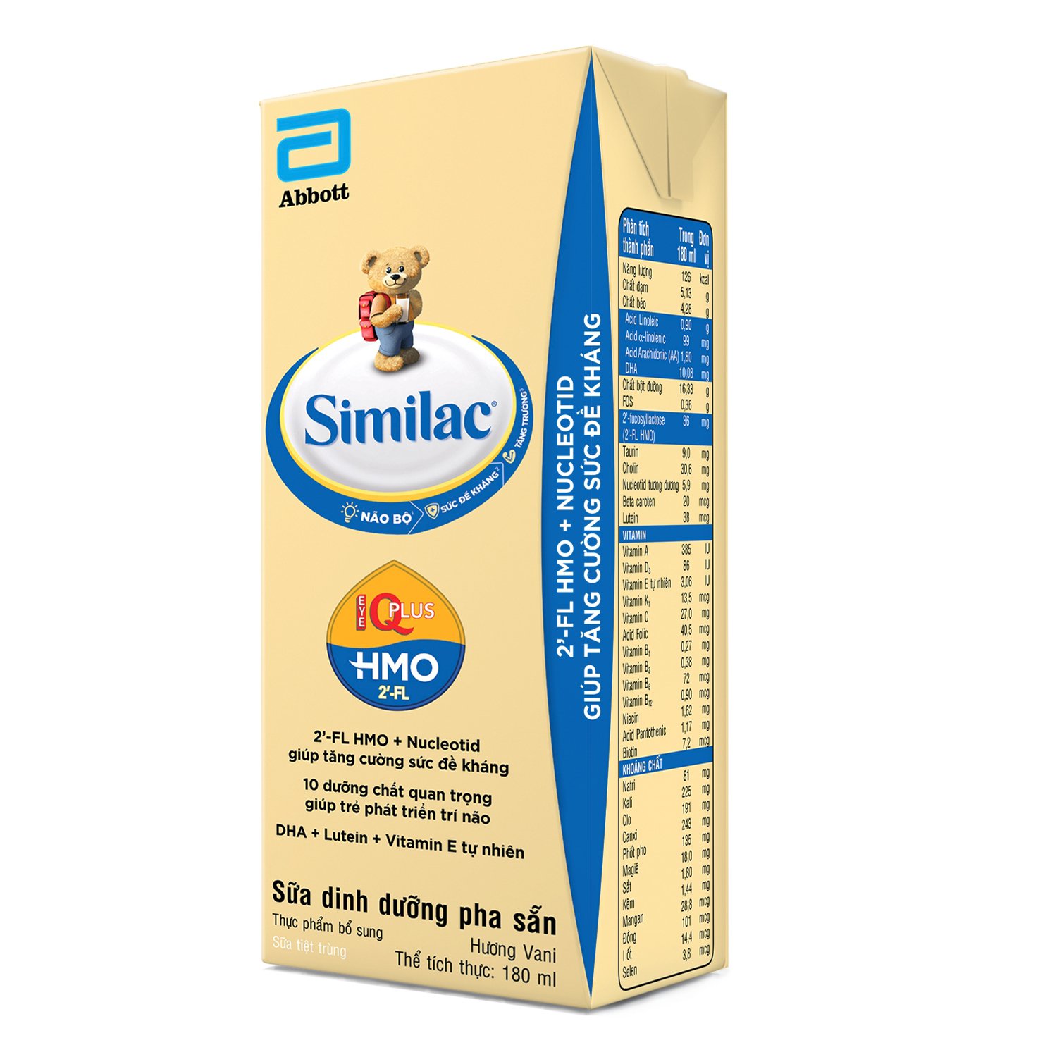 Thùng sữa pha sẵn Similac hương vani 180 ml