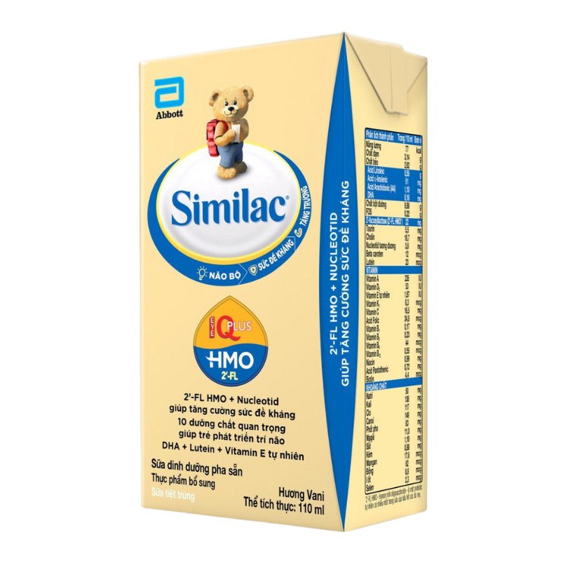 Thùng sữa pha sẵn Similac hương vani 110 ml