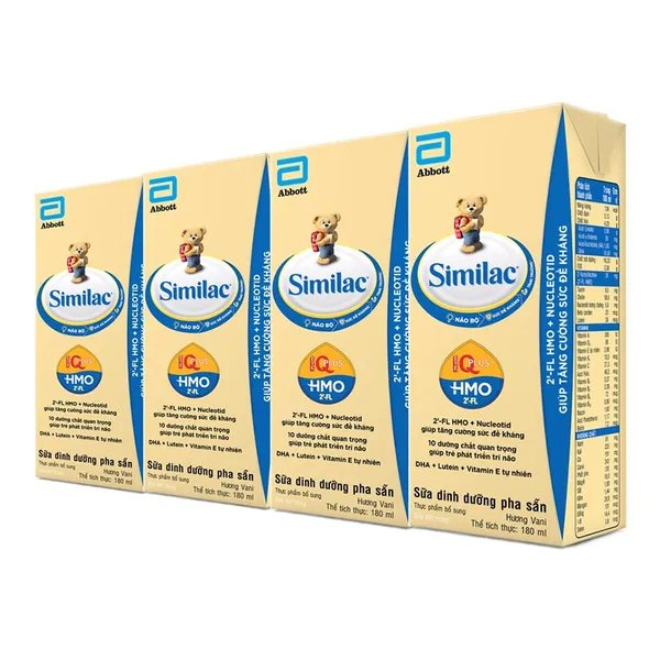Thùng sữa pha sẵn Similac hương vani 180 ml