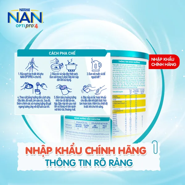 Sữa Nan Optipro HMO số 4 1.7kg cho bé 2-6 tuổi